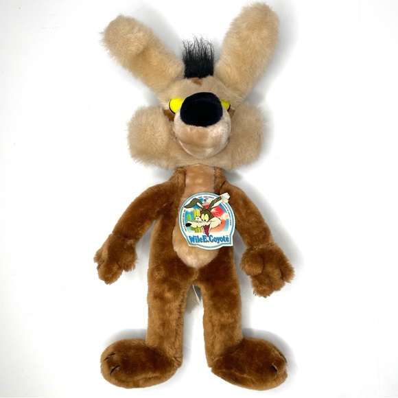 Vintage Warner Bros Will E Coyote Plush Stuffed Animal - Picture 6 of 12
